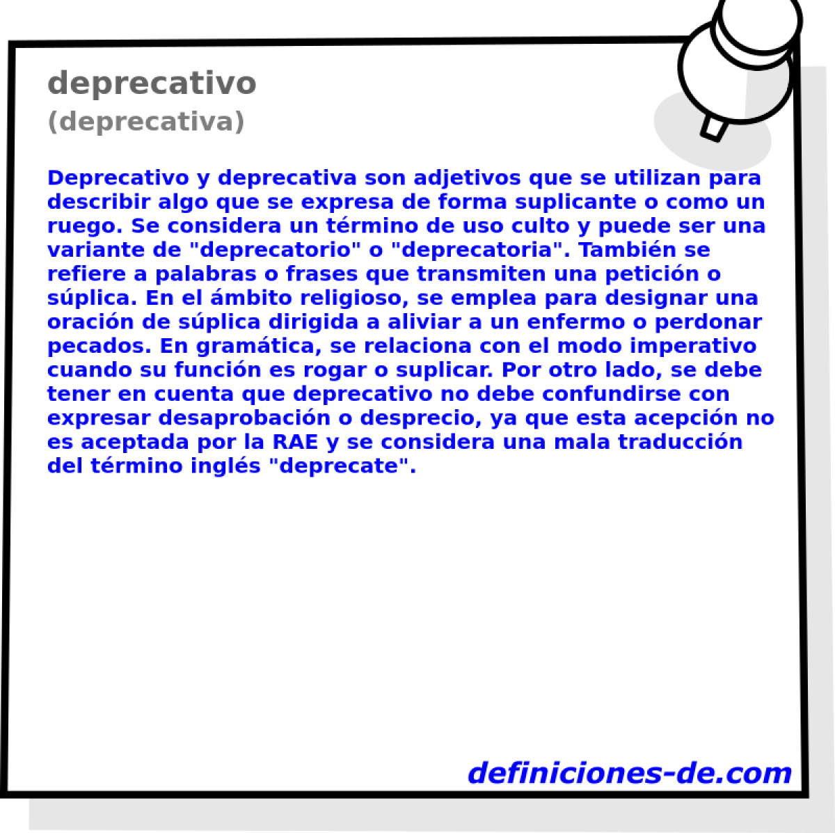 deprecativo (deprecativa)