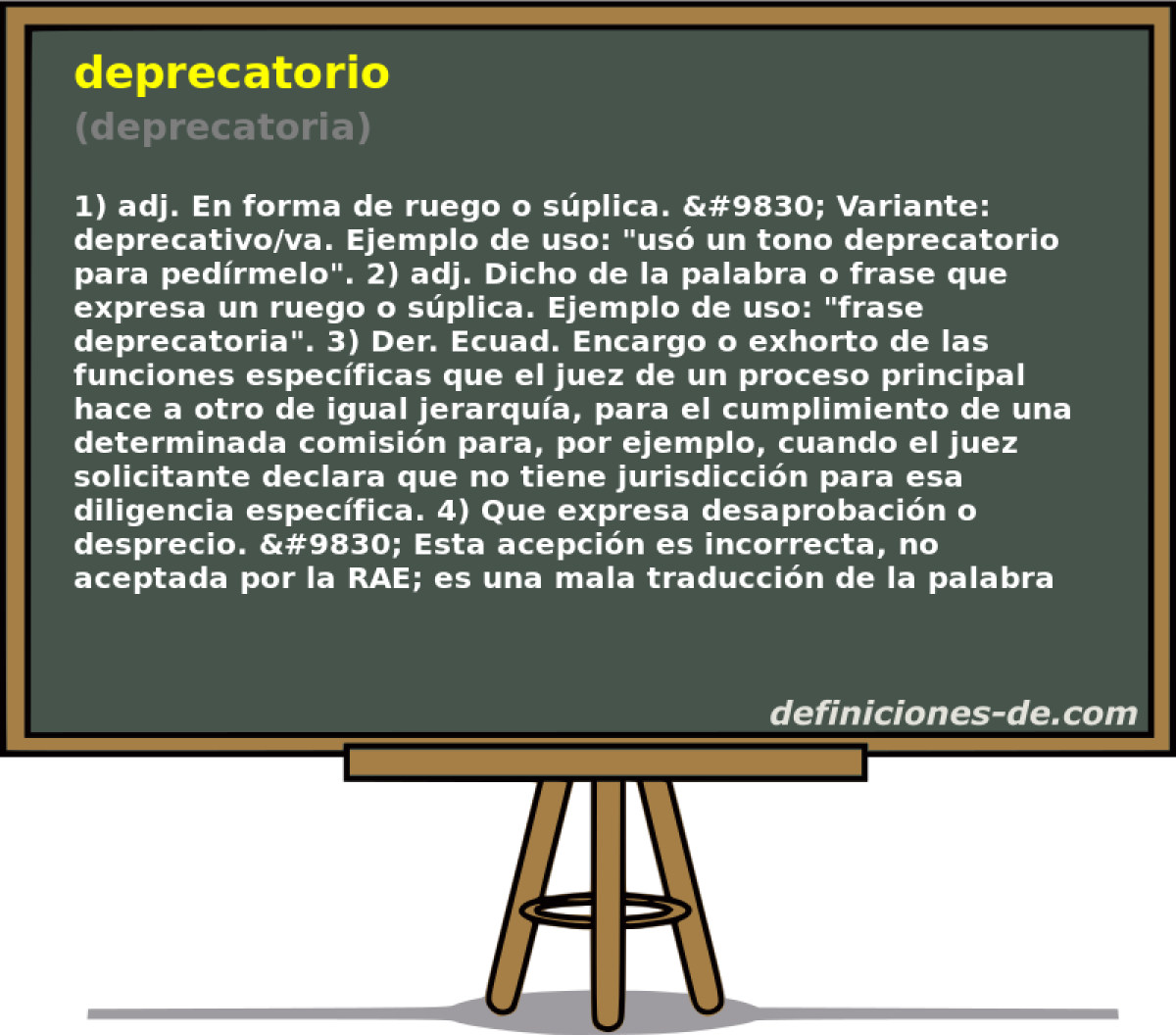 deprecatorio (deprecatoria)