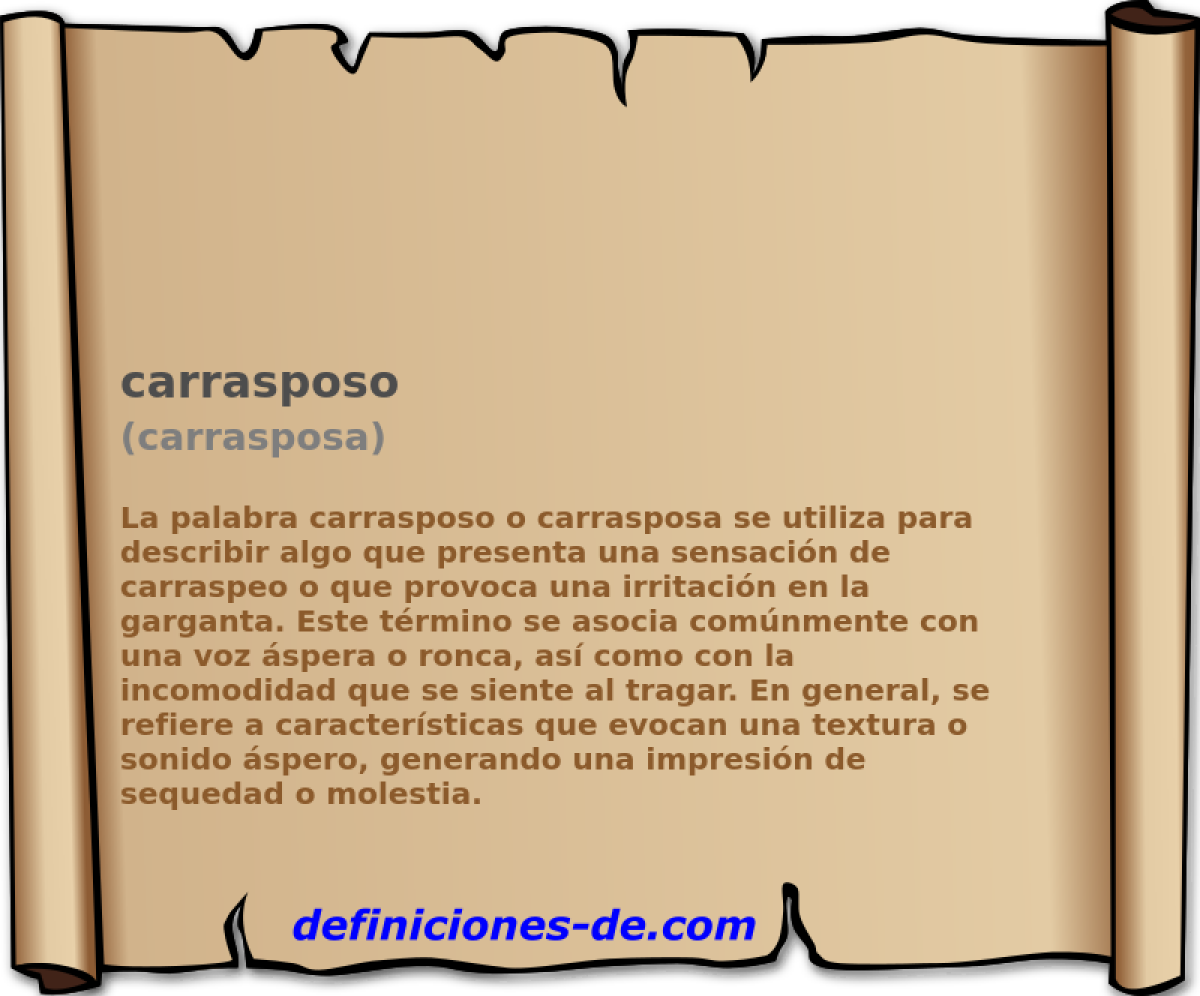 carrasposo (carrasposa)