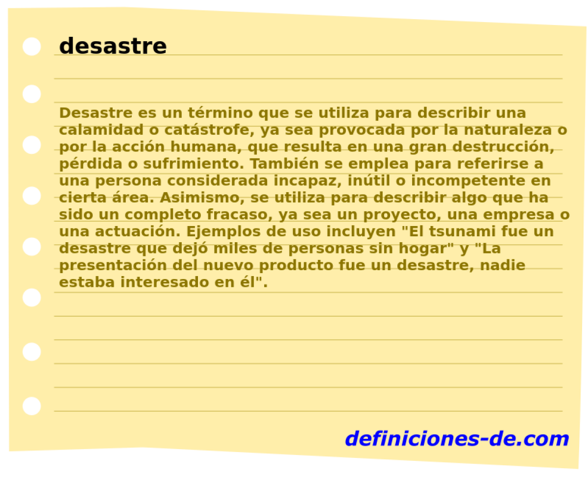 desastre 