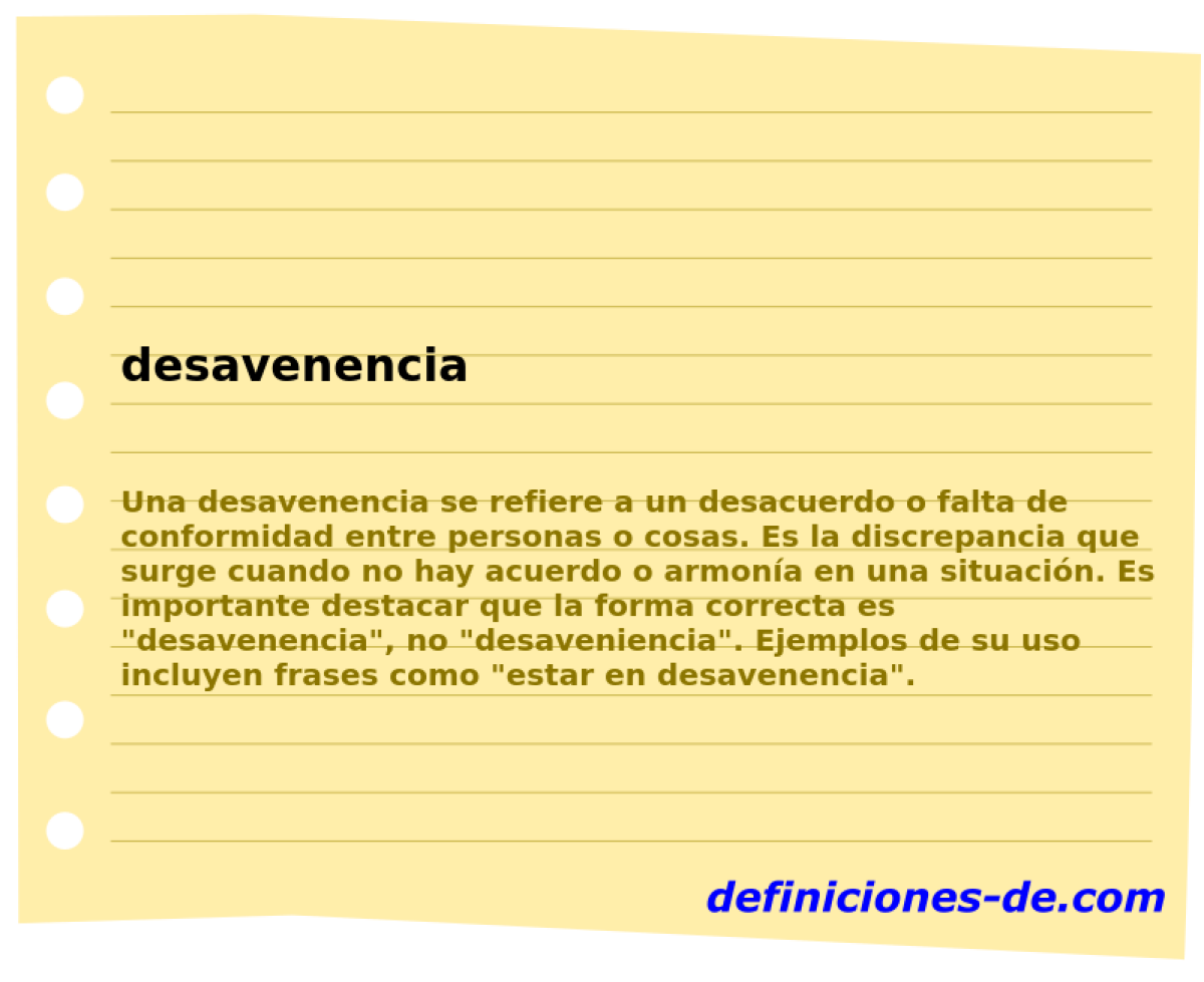 desavenencia 