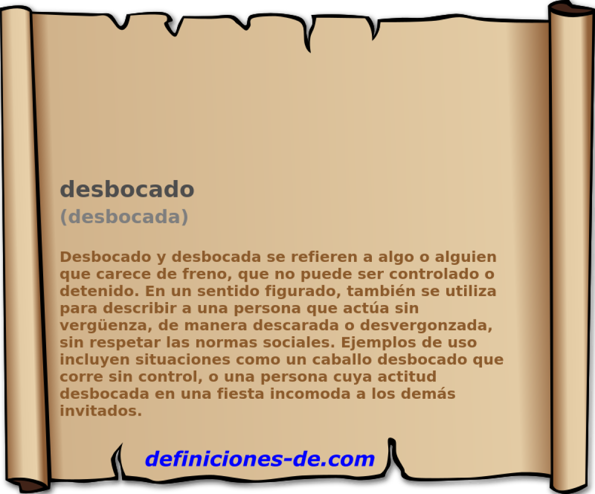 desbocado (desbocada)