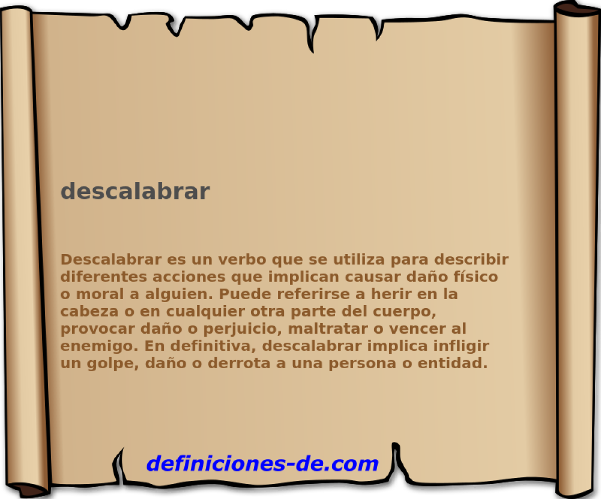 descalabrar 