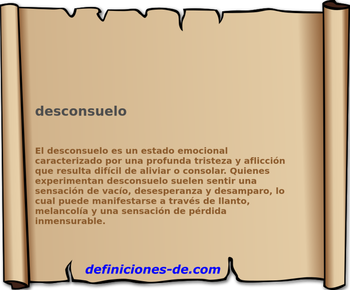 desconsuelo 