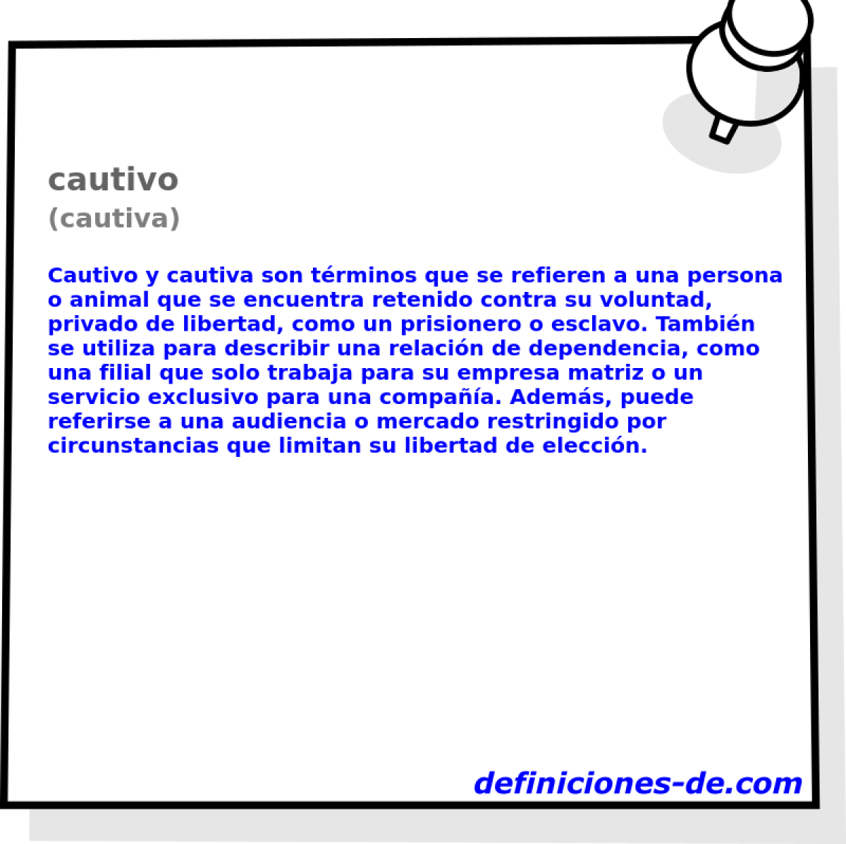 cautivo (cautiva)