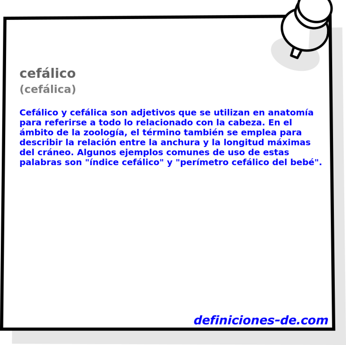 Cefálico (cefálica) Significado de cefálico