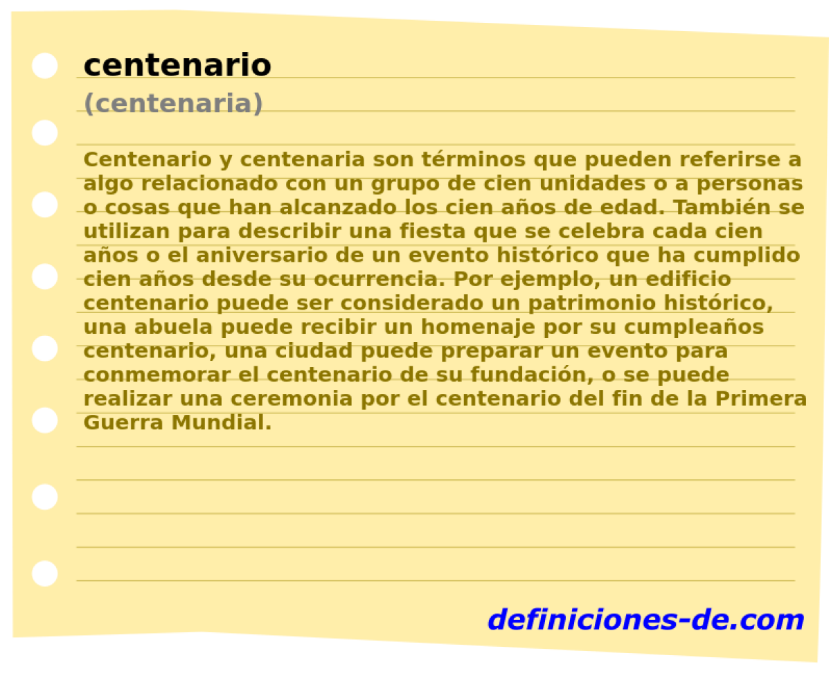 centenario (centenaria)