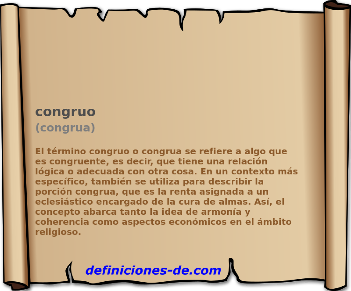 congruo (congrua)