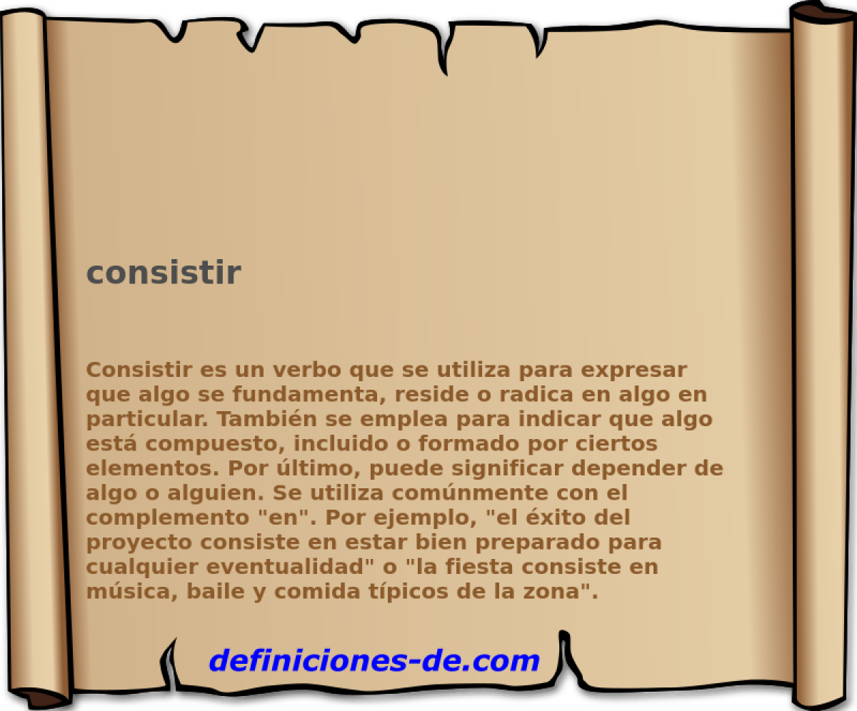 consistir 