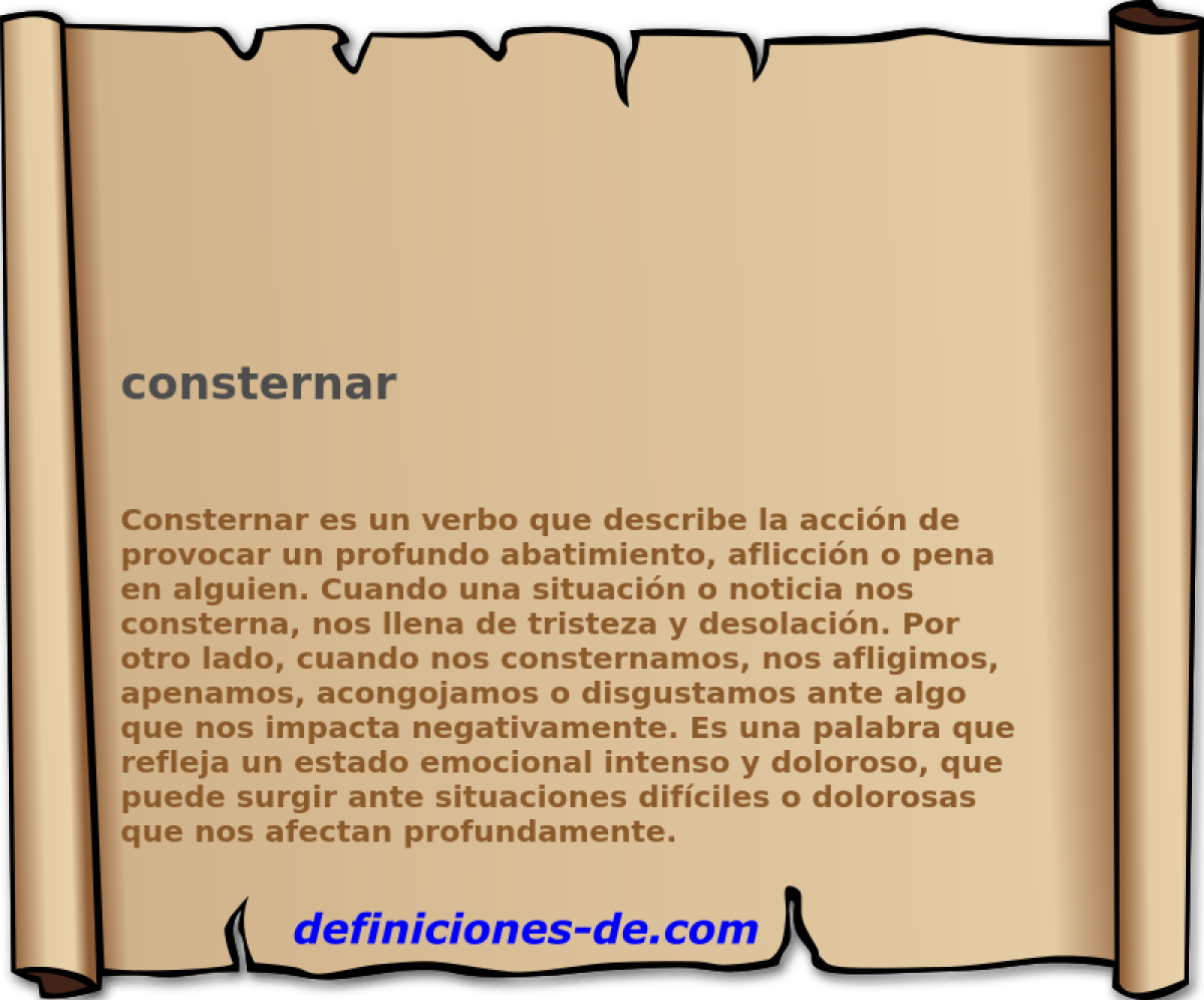 consternar 