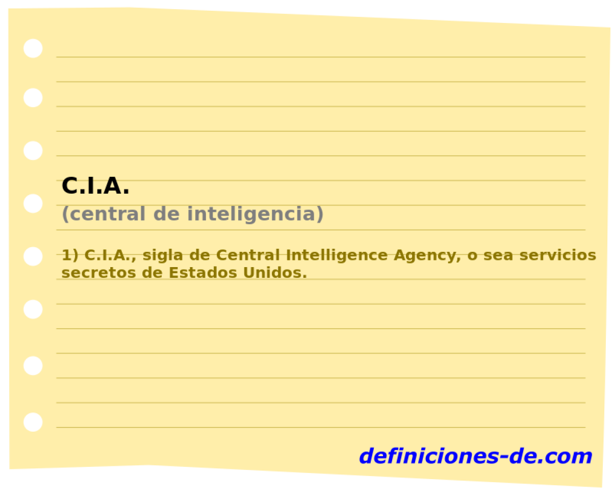 C.I.A. (central de inteligencia)