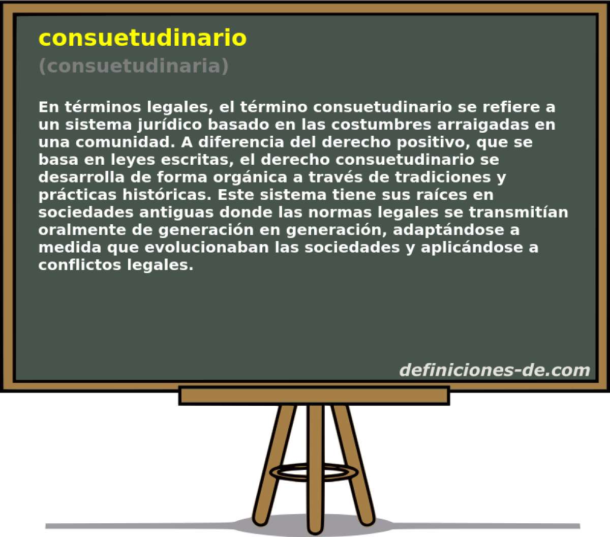 consuetudinario (consuetudinaria)