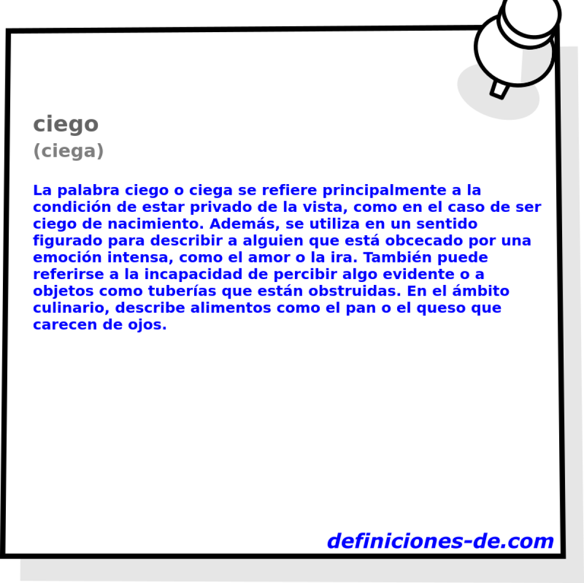 ciego (ciega)