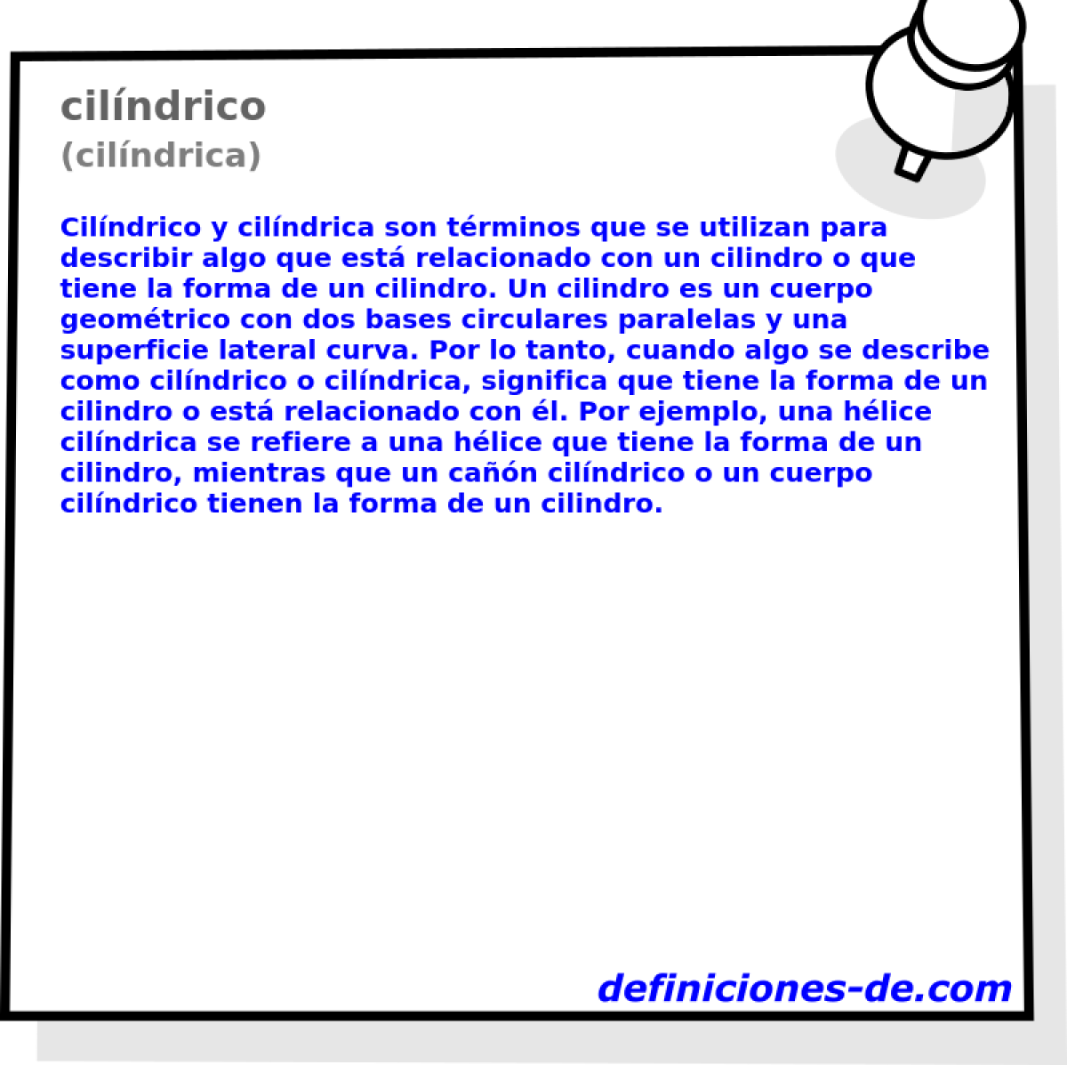 cilndrico (cilndrica)