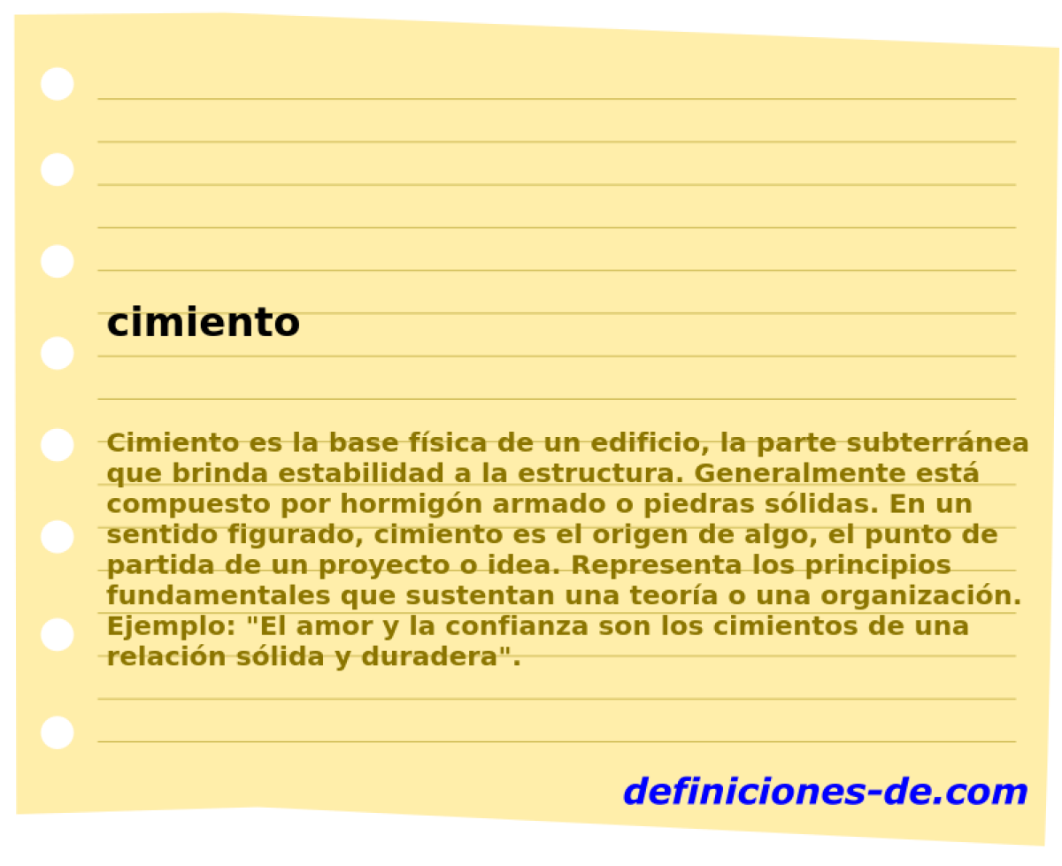 cimiento 