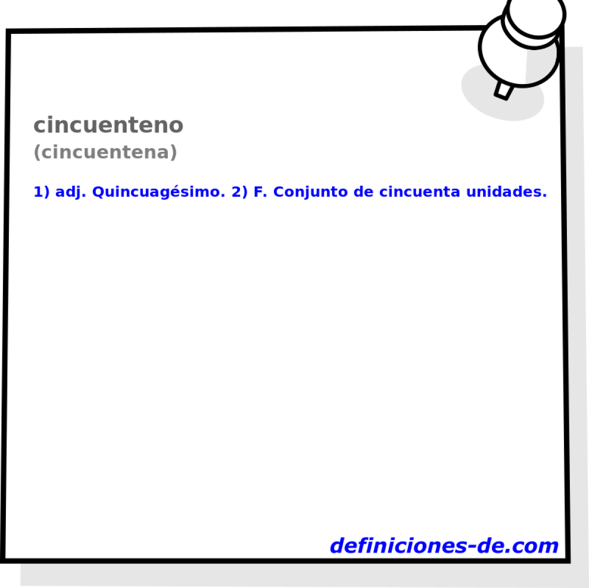 cincuenteno (cincuentena)