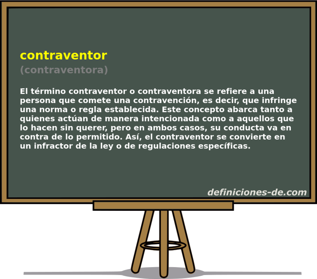 contraventor (contraventora)