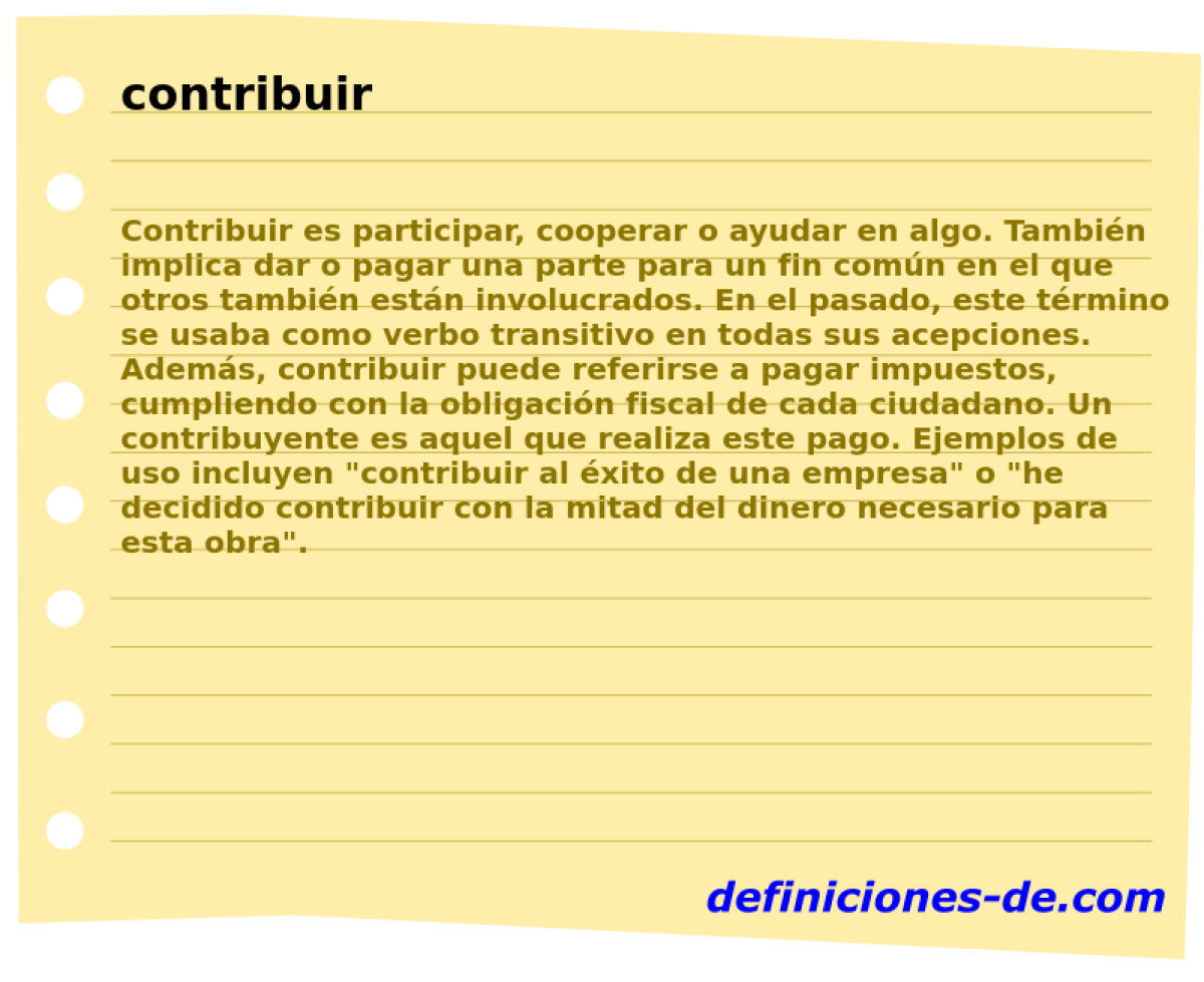 contribuir 