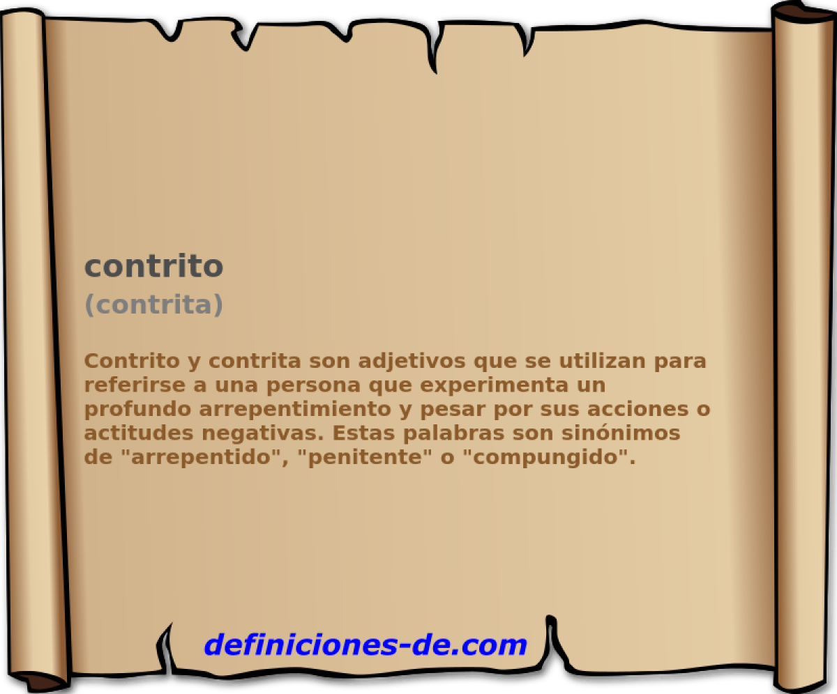 contrito (contrita)