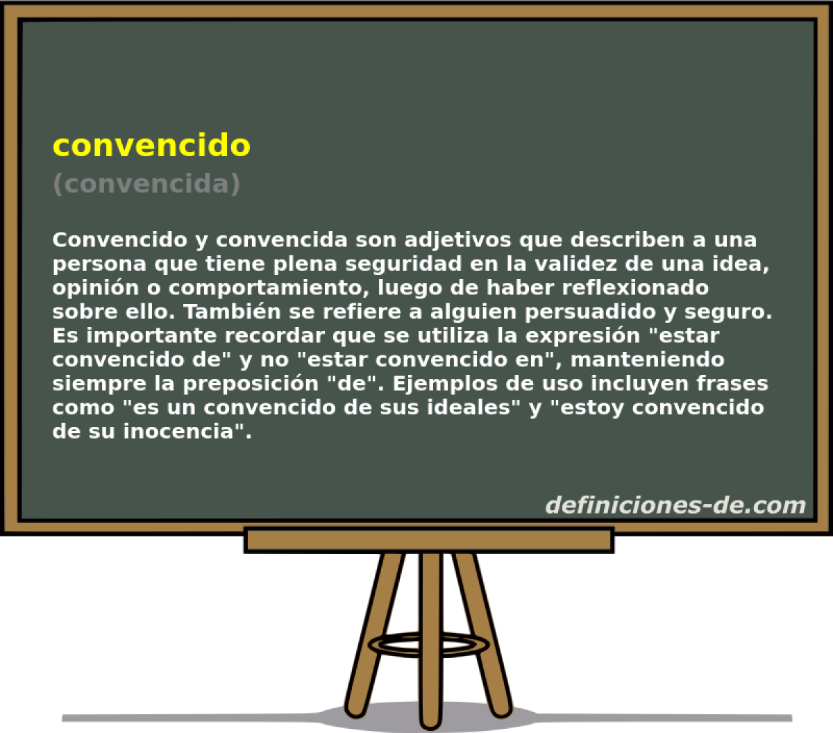 convencido (convencida)