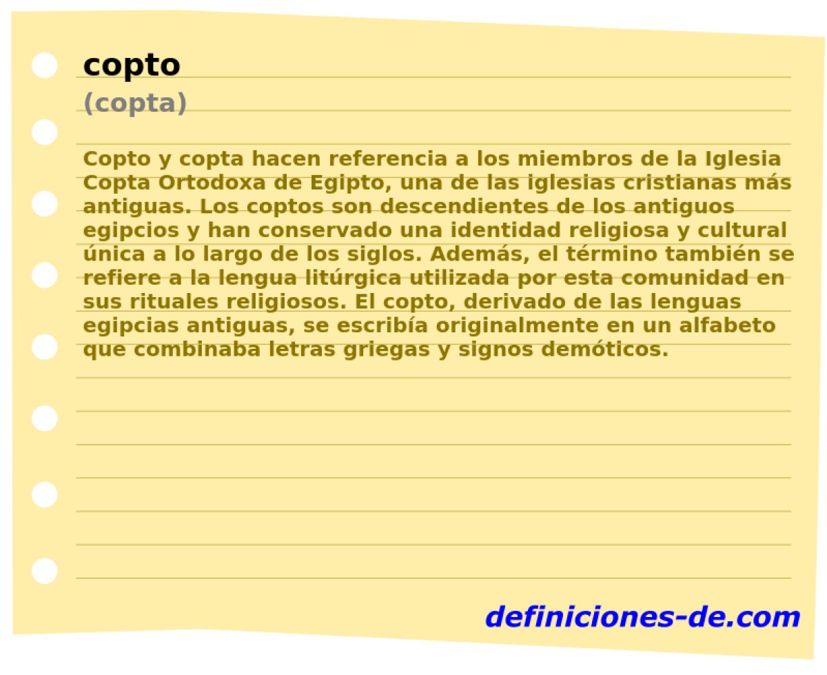 copto (copta)