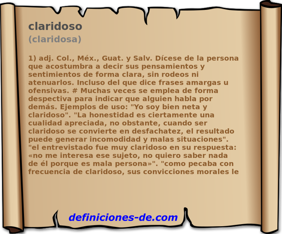 claridoso (claridosa)