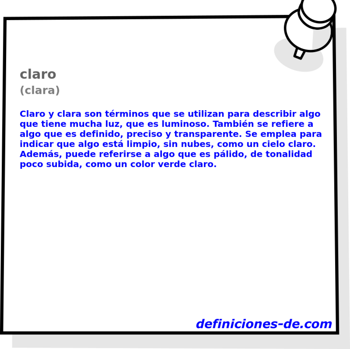 claro (clara)