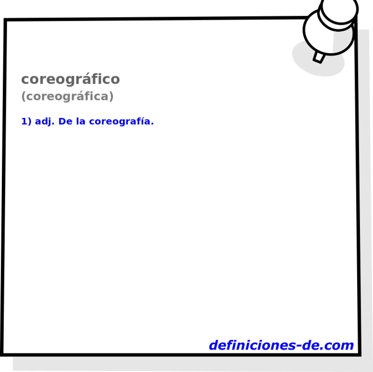 coreogrfico (coreogrfica)