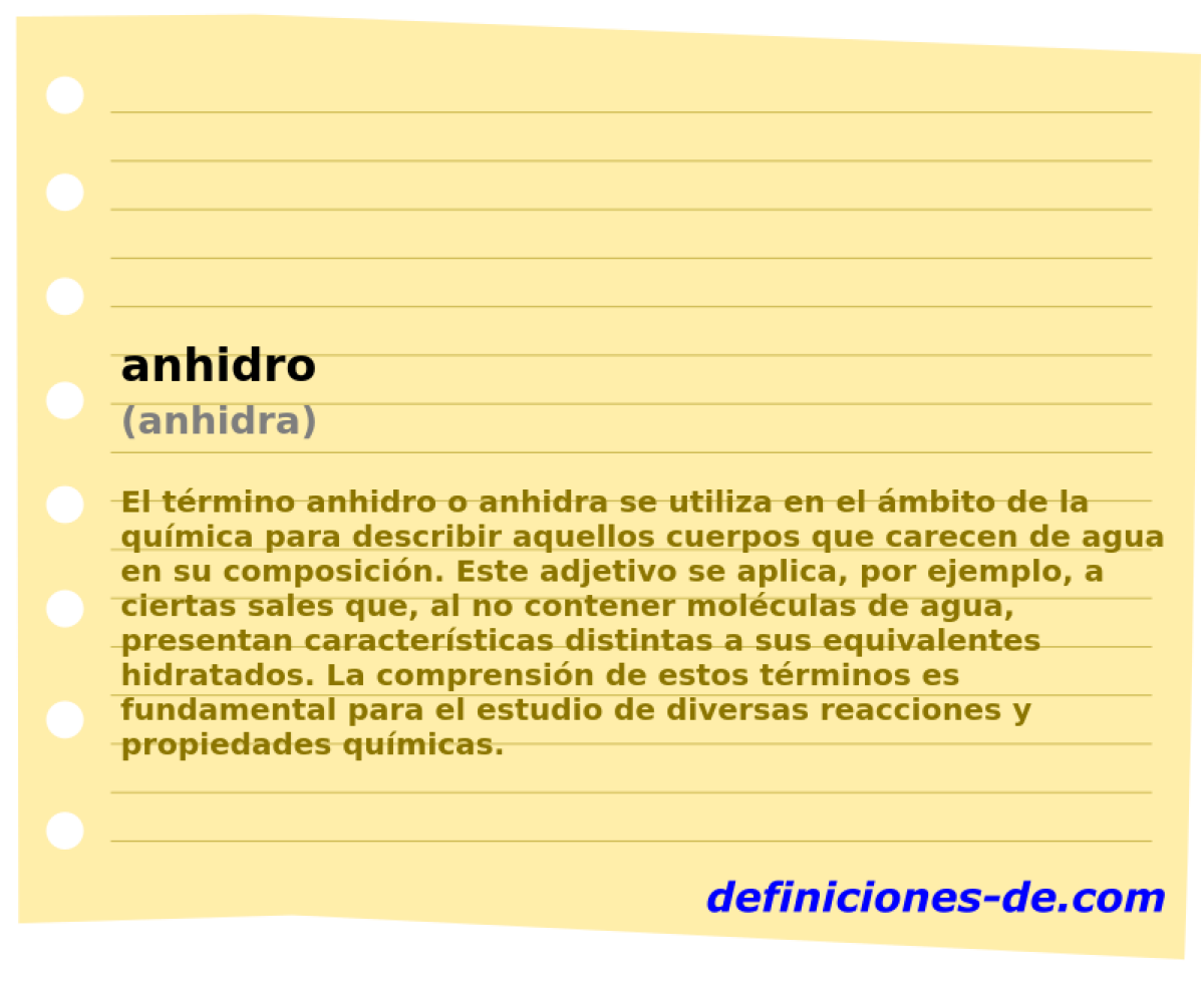 anhidro (anhidra)