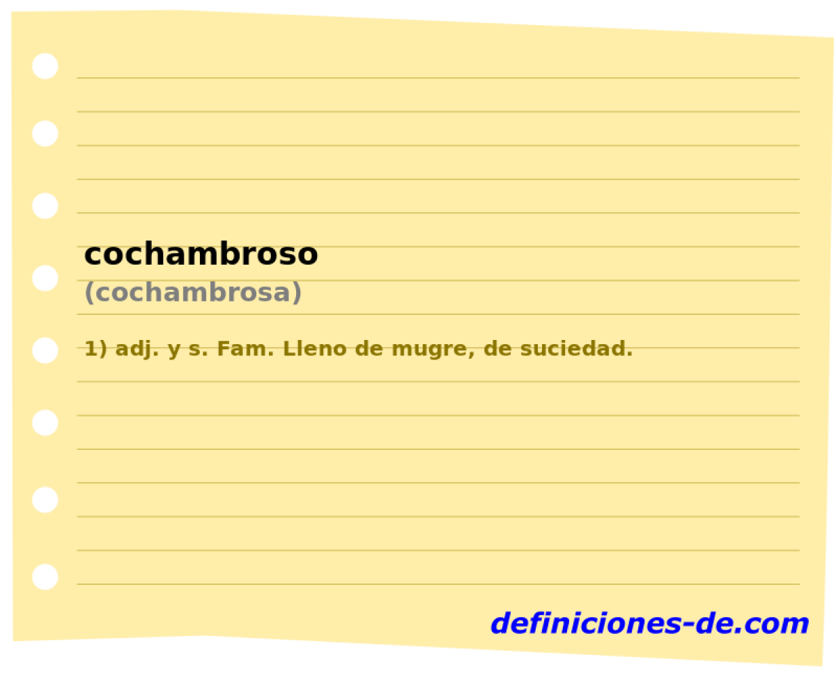 cochambroso (cochambrosa)