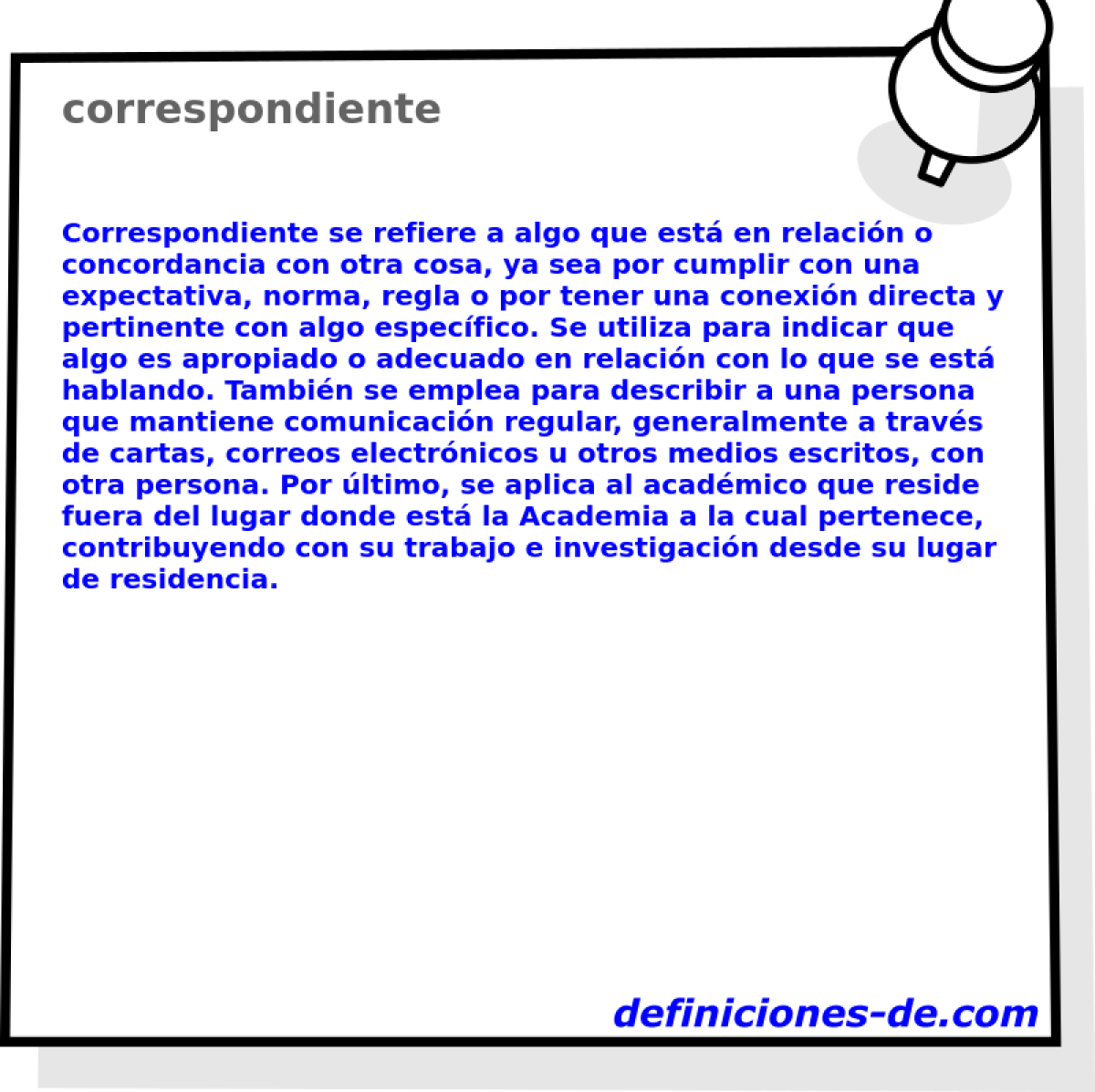 correspondiente 