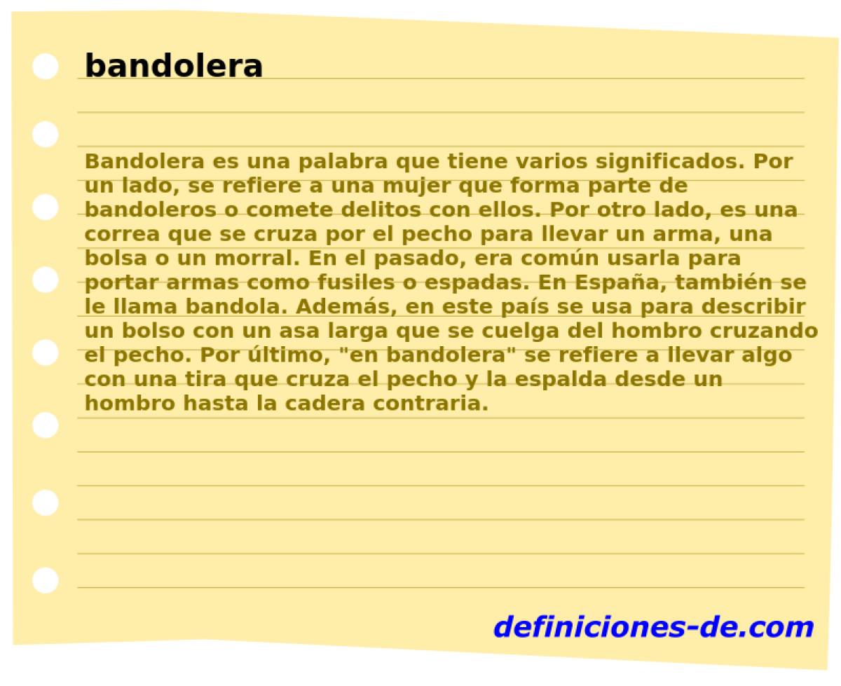 bandolera 