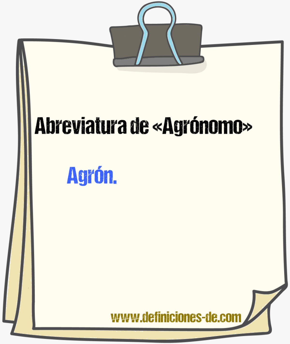 Abreviaturas de Agrnomo