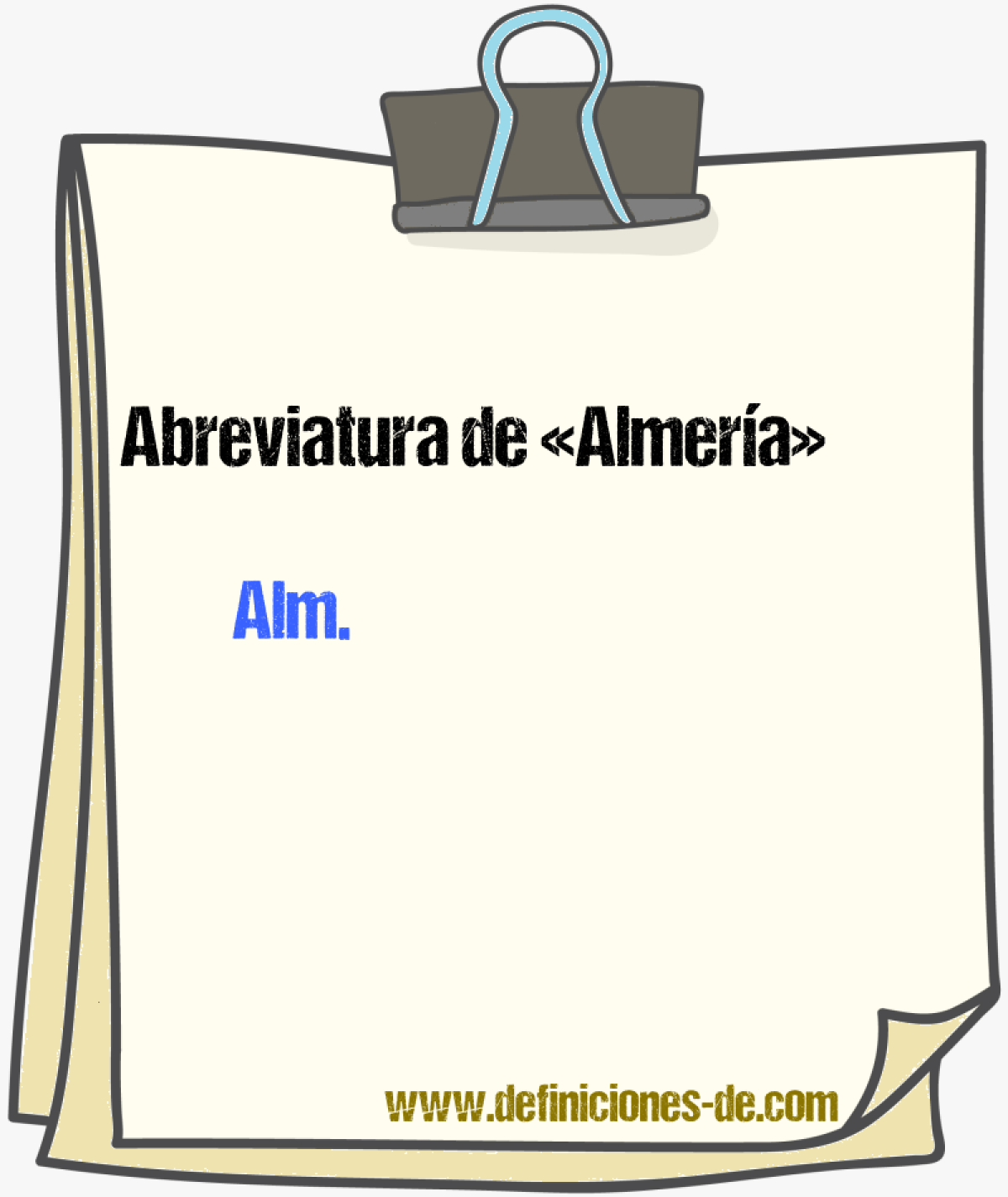 Abreviaturas de Almera