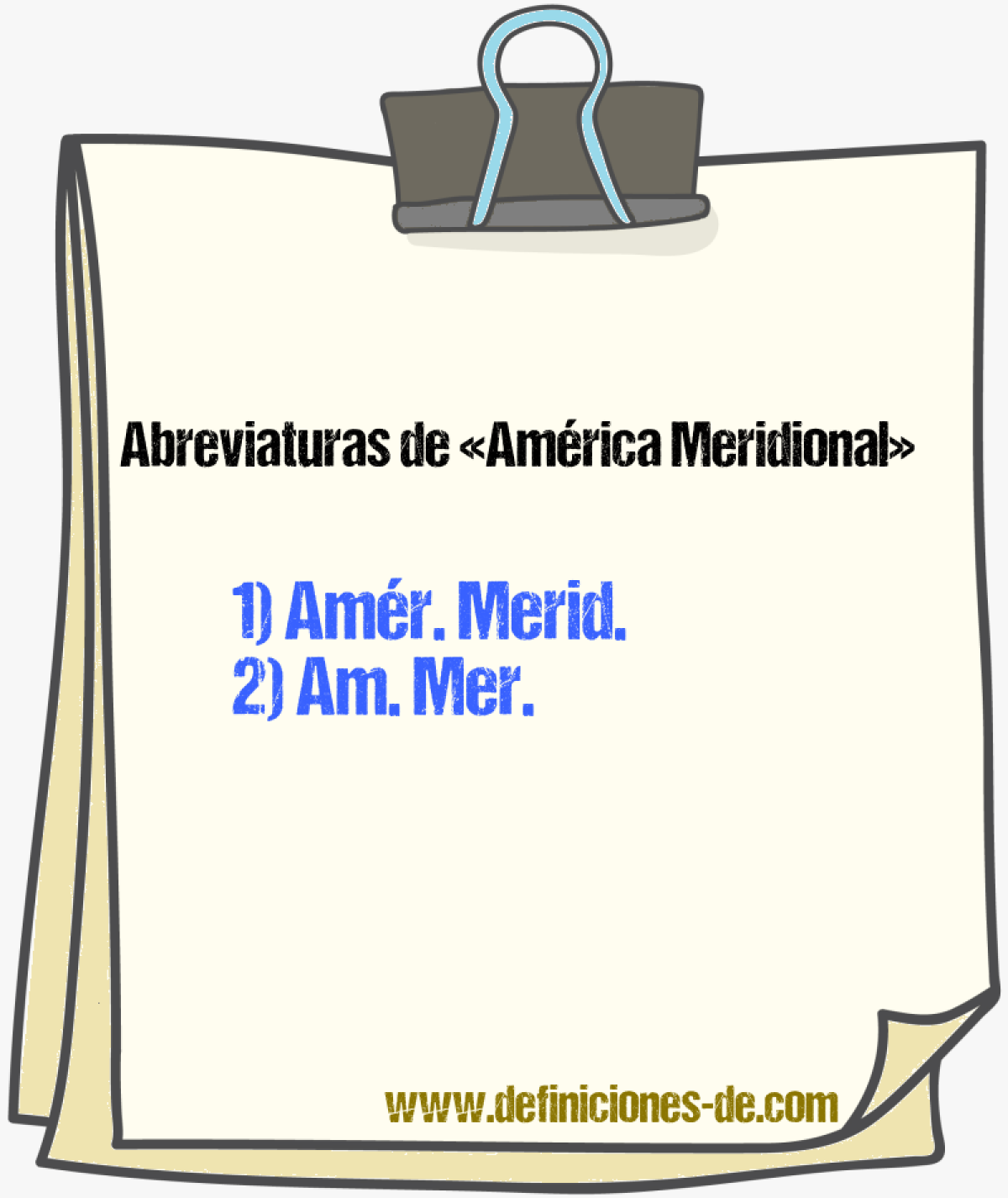 Abreviaturas de Amrica Meridional