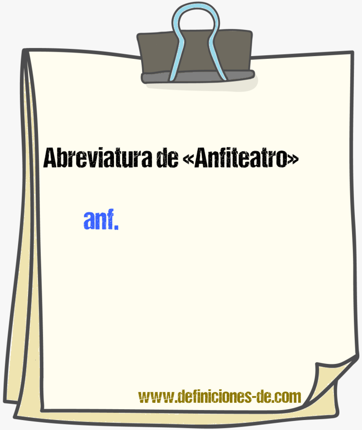 Abreviaturas de Anfiteatro