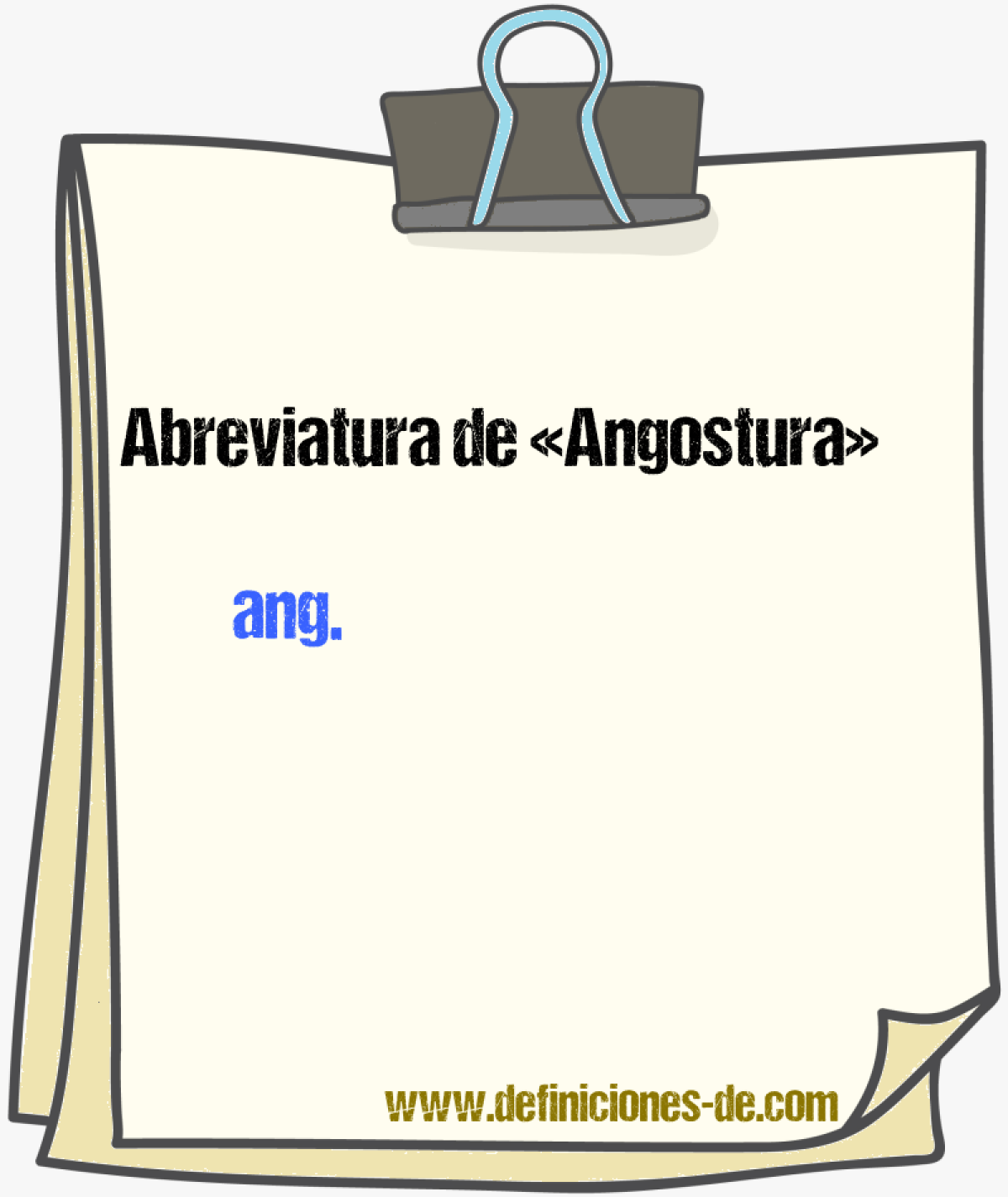 Abreviaturas de Angostura