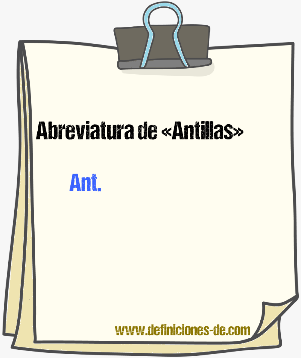 Abreviaturas de Antillas