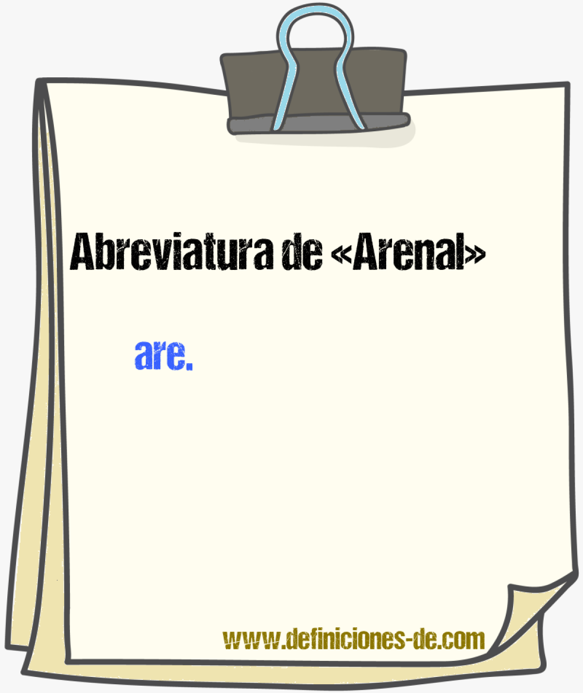 Abreviaturas de Arenal