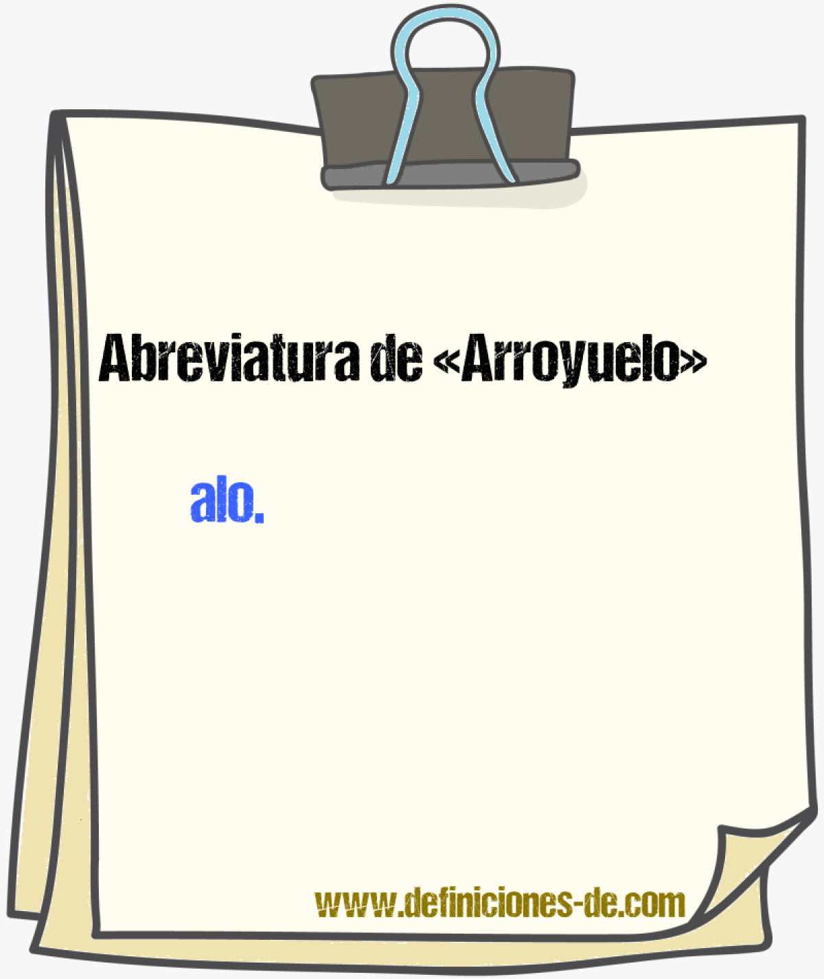 Abreviaturas de Arroyuelo