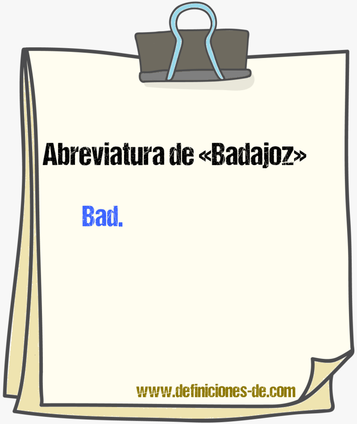 Abreviaturas de Badajoz
