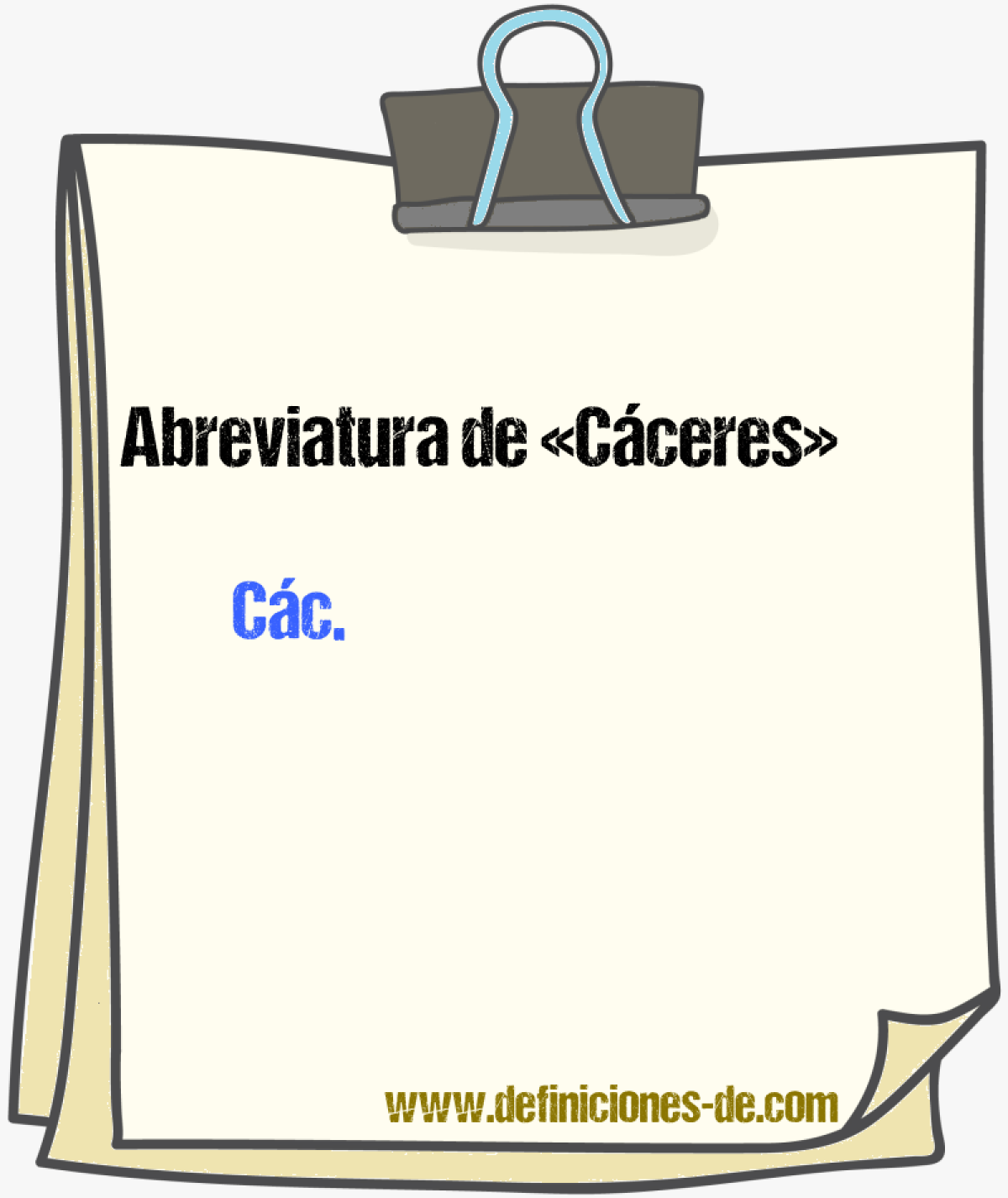 Abreviaturas de Cceres