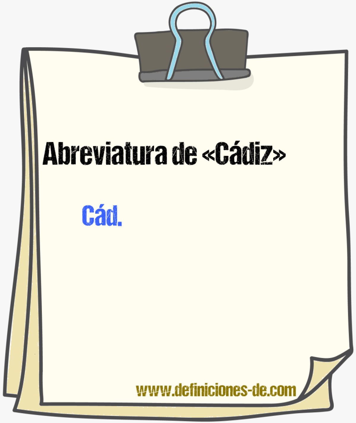 Abreviaturas de Cdiz