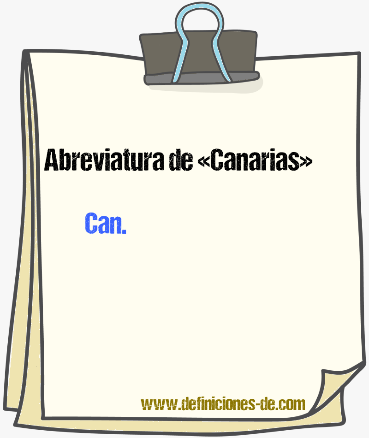 Abreviaturas de Canarias