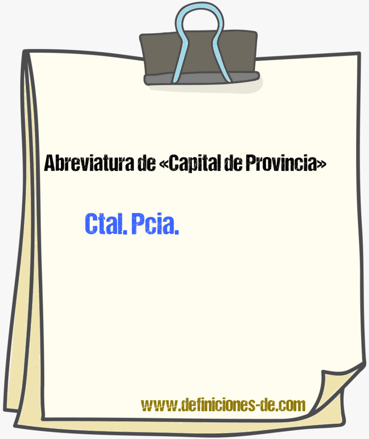 Abreviaturas de Capital de Provincia