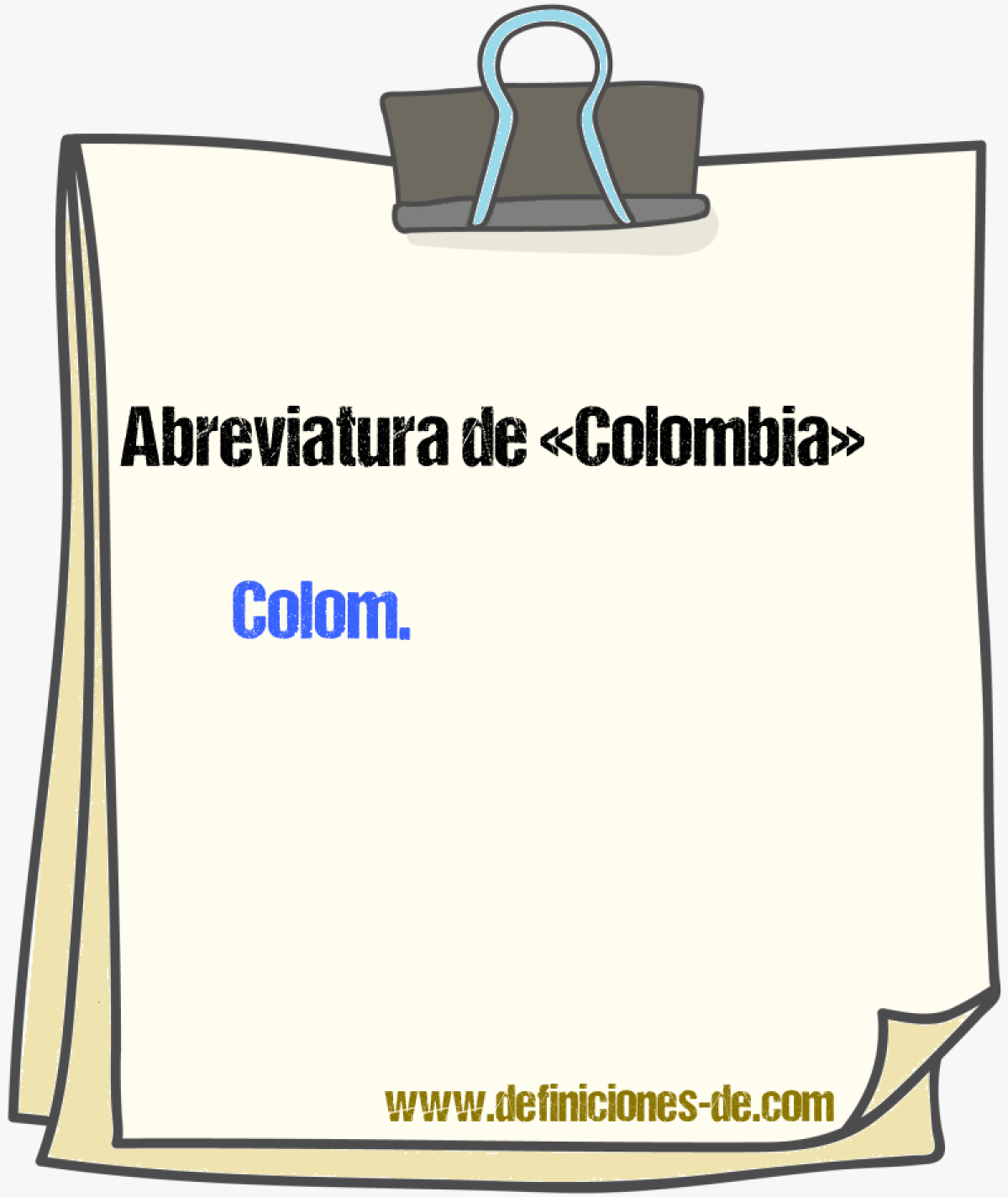 Abreviaturas de Colombia