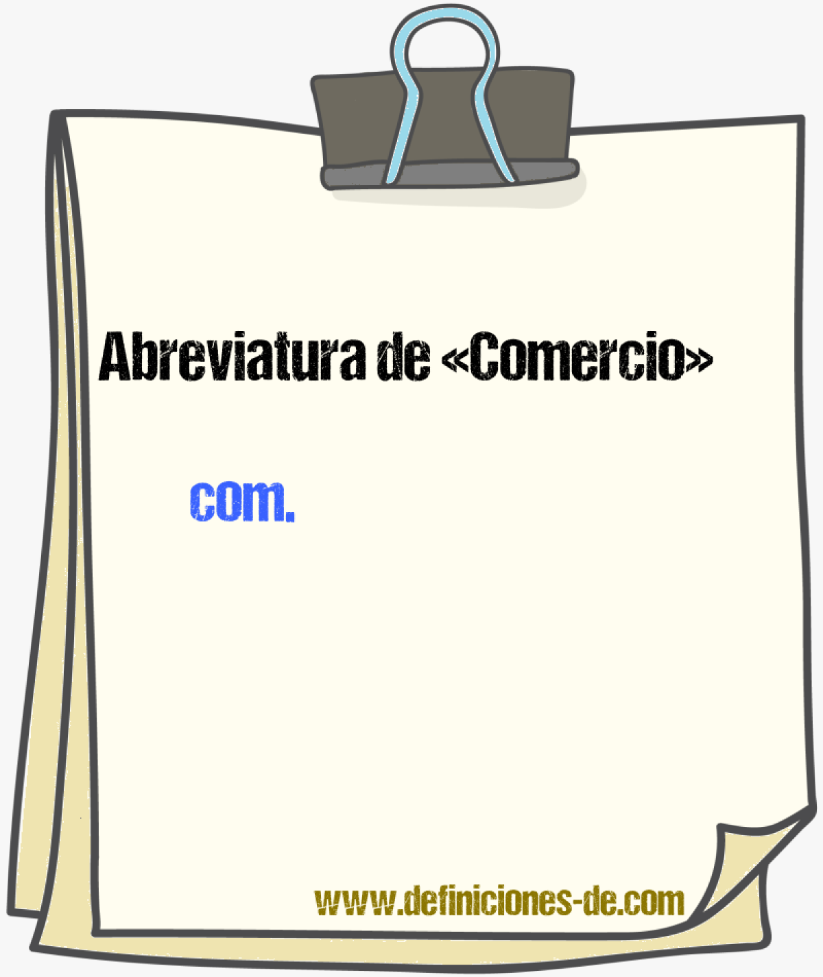 Abreviaturas de Comercio