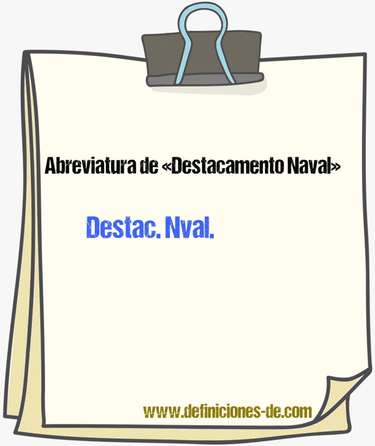 Abreviaturas de Destacamento Naval