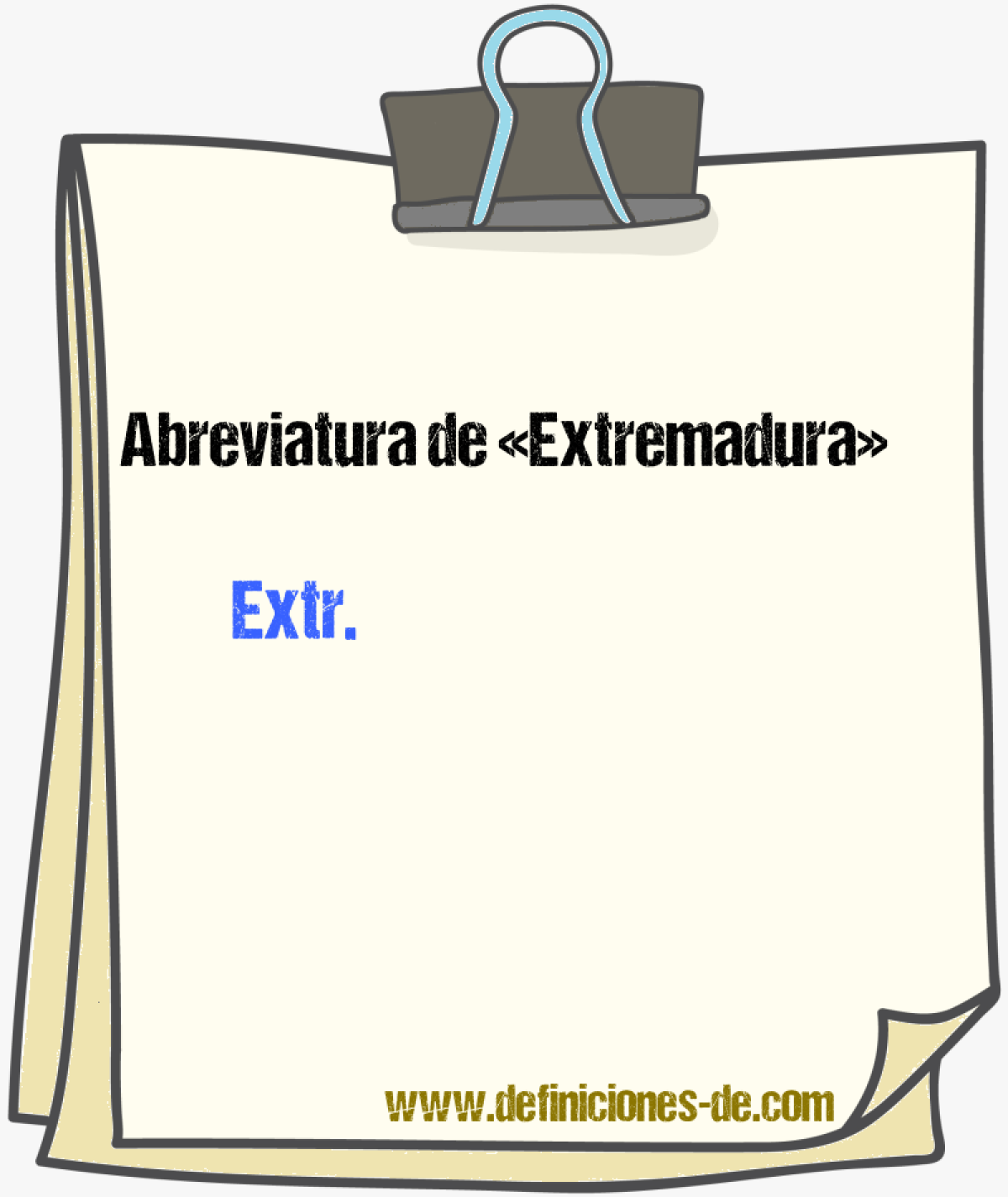 Abreviaturas de Extremadura