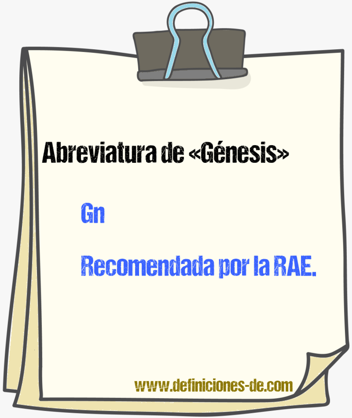 Abreviaturas de Gnesis